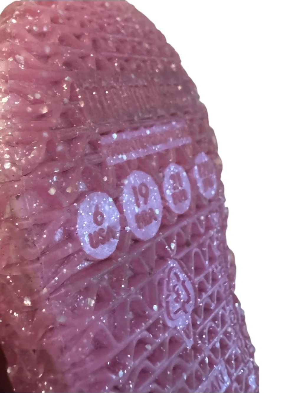Mini Melissa Campana Zig Zag Pink Glitter Mary Jane Jelly Shoes Size 6